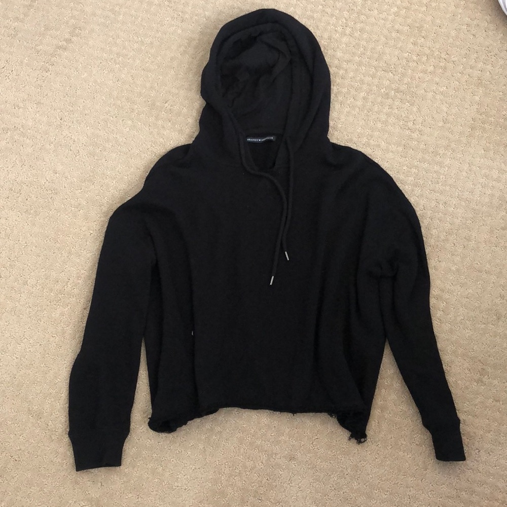 Brandy Melville Black Cropped Sweatshirt